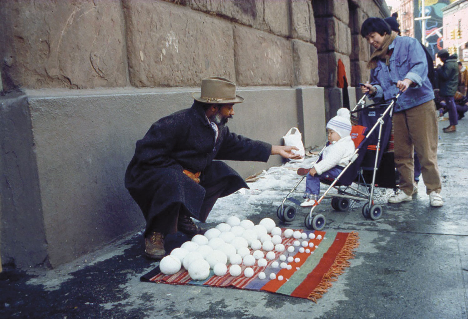 David Hammons (1943–), Bliz-aard Ball Sale, Cooper Square, New York, 1983